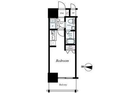 ベルエ難波西(ワンルーム/3階)の間取り写真