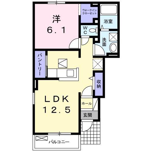 レジデンス リオ(1LDK/1階)の間取り写真