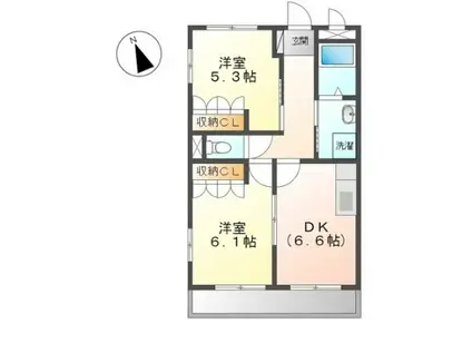 マーガレットガーデンII(2DK/3階)の間取り写真