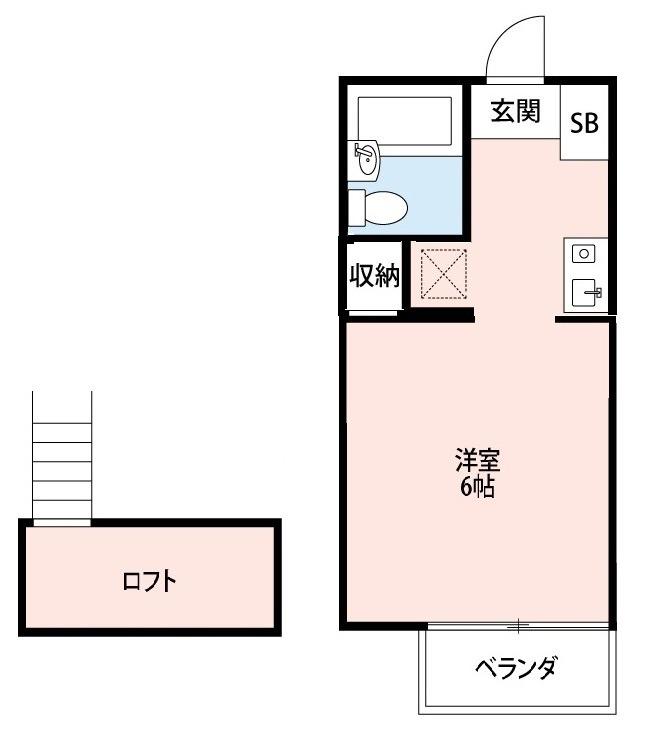 パティオ橋本(1K/2階)の間取り写真