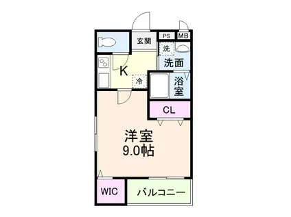 グランメゾンゆずり葉II番館(1K/3階)の間取り写真