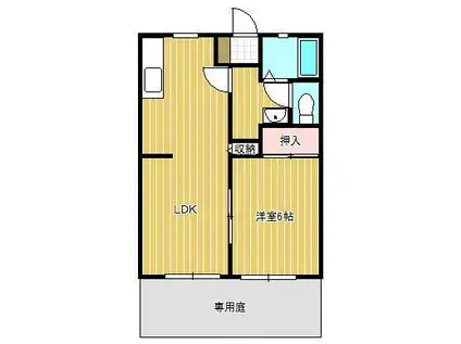 サンビレッジ六番街IK棟(1LDK/1階)の間取り写真