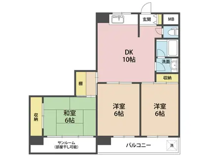 ソラリア・コルテ(3SLDK/3階)の間取り写真