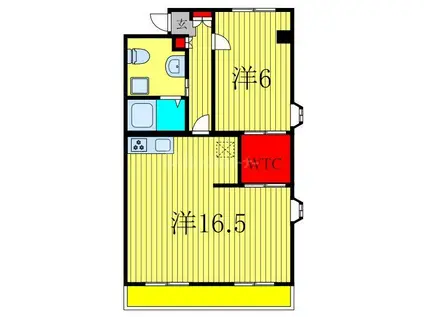 エクセレント丸太(1LDK/3階)の間取り写真