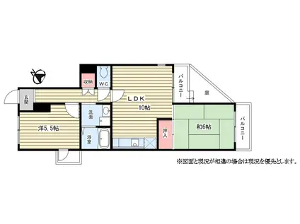 メゾンキャピタル(2LDK/1階)の間取り写真
