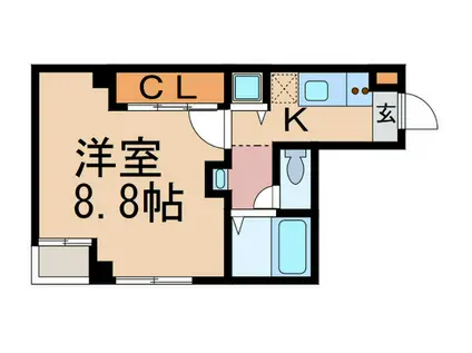 アベビル(1K/3階)の間取り写真
