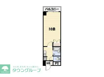 クレストガーデン野田(1K/2階)の間取り写真