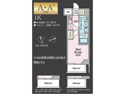 HYS TODA MAXIV(1K/5階)の間取り写真