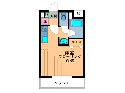 ベル・ベリーノ(1K/3階)の間取り写真