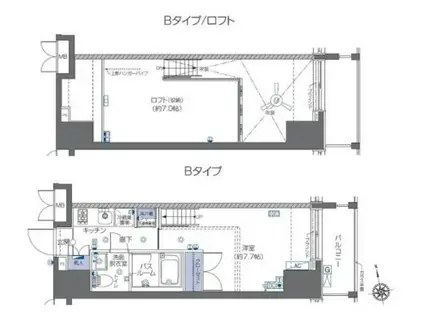 ZOOM六本木 ズーム六本木(1K/4階)の間取り写真