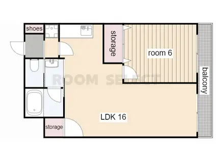 藤清コーポ(1LDK/4階)の間取り写真