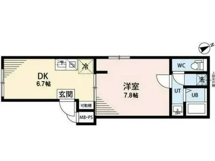 LA FORESTA KOMEGOME(1DK/4階)の間取り写真