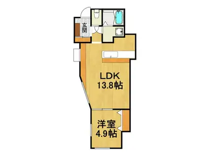 中山荘園LOHAUS2(1LDK/1階)の間取り写真