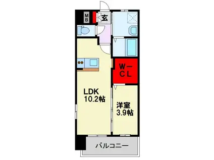 LE CHARME INFINI(1LDK/5階)の間取り写真