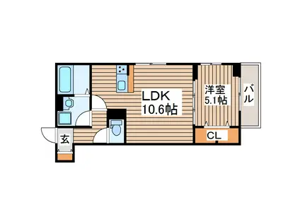 RESIDENCE NAGOMI(1LDK/1階)の間取り写真