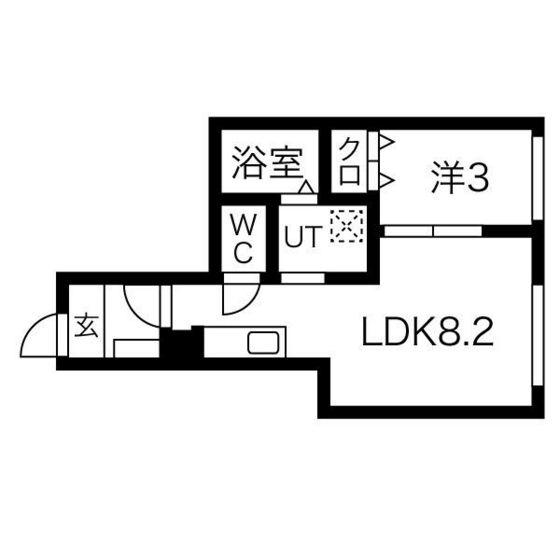 ブラン東照宮II(1LDK/1階)の間取り写真