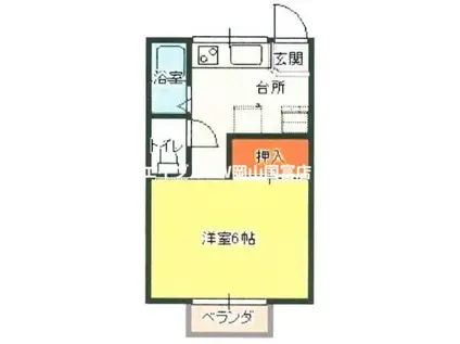 コーポE(1K/1階)の間取り写真