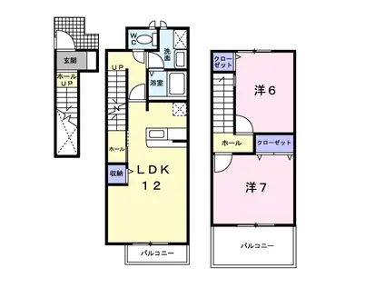 フィオーレ(2LDK/2階)の間取り写真