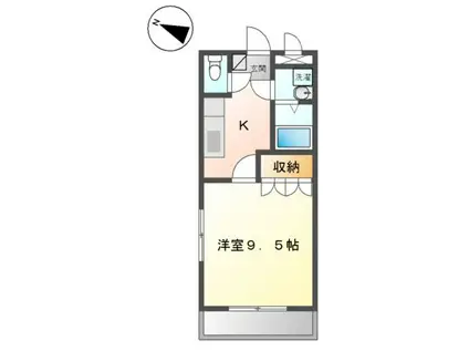 チェリーハイツ(1K/2階)の間取り写真
