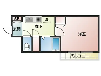 VERGER ZENSHIN(1K/7階)の間取り写真