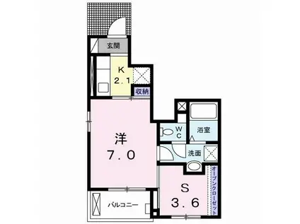 RAFRAICHIR(1SK/1階)の間取り写真