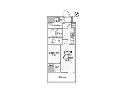 コンフォリア・リヴ巣鴨(1LDK/7階)の間取り写真