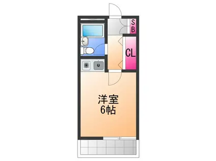 フォレスト豊中(ワンルーム/2階)の間取り写真