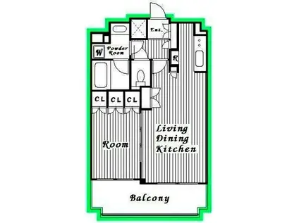 スペーシア川崎III(1LDK/9階)の間取り写真