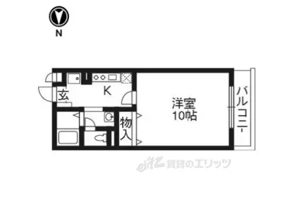 グランドール(1K/2階)の間取り写真