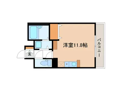 ライオンズマンション荒町第2(ワンルーム/2階)の間取り写真