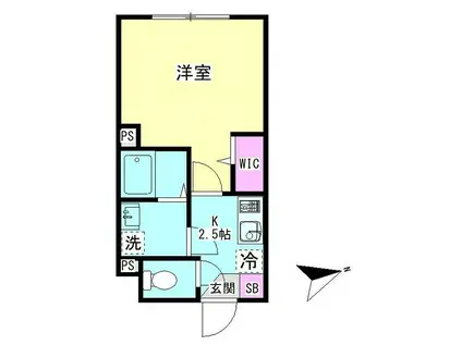 グランファーロ下北沢(1K/3階)の間取り写真