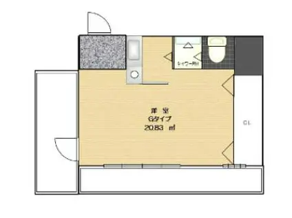 VERDE KITANO(1K/4階)の間取り写真