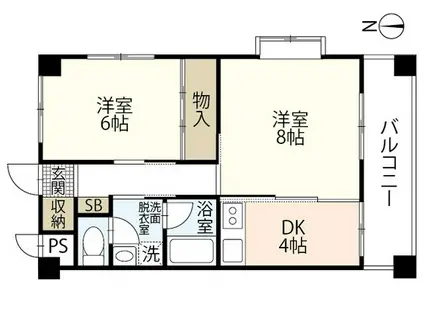 F GARDEN 厚生町 II(2K/2階)の間取り写真