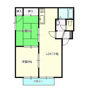 マブールB(2LDK/2階)の間取り写真