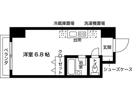 コンフォート清瀬(ワンルーム/5階)の間取り写真