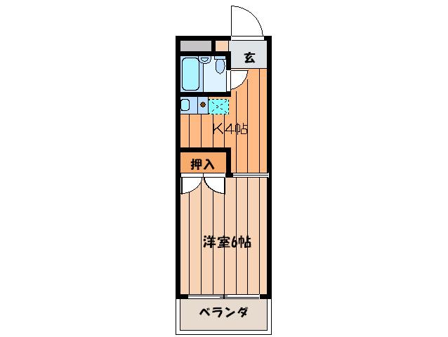 水 交 社(1K/4階)の間取り写真