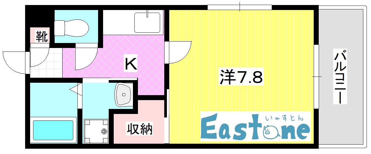 N-南郡元(1K/5階)の間取り写真