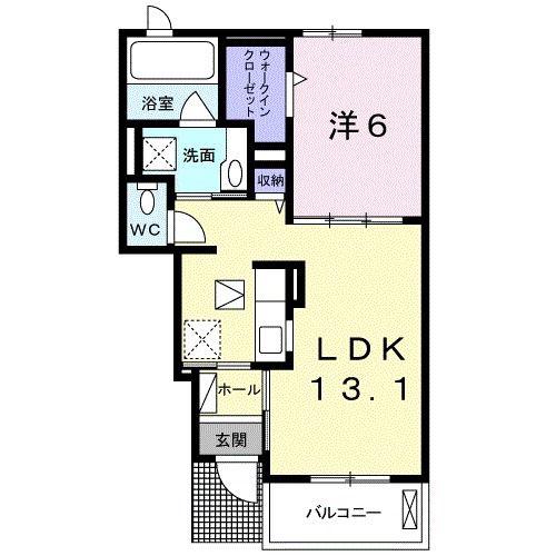 JR東海道本線 天竜川駅 バス乗車時間:19分 最寄りバス停で下車 徒歩7分 2階建 築7年(1LDK/1階)の間取り写真
