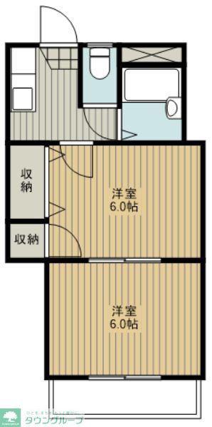 かみしばマンション(2K/2階)の間取り写真