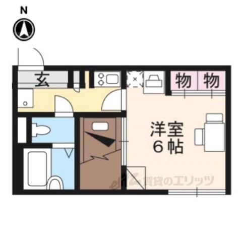 レオパレスMOMOYAMA(1K/1階)の間取り写真
