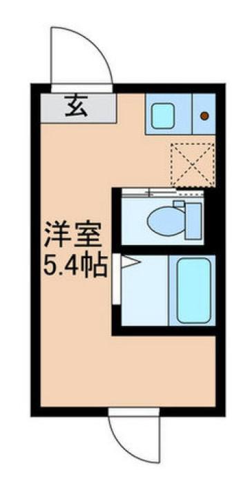 アンダーズ レジデンス北新宿(ワンルーム/2階)の間取り写真