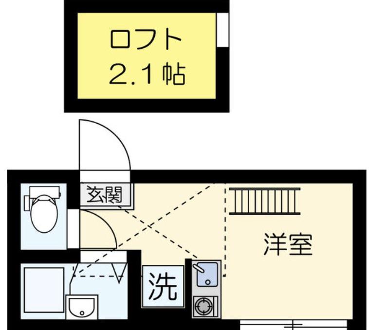 マーベラス国分寺内藤II(ワンルーム/2階)の間取り写真