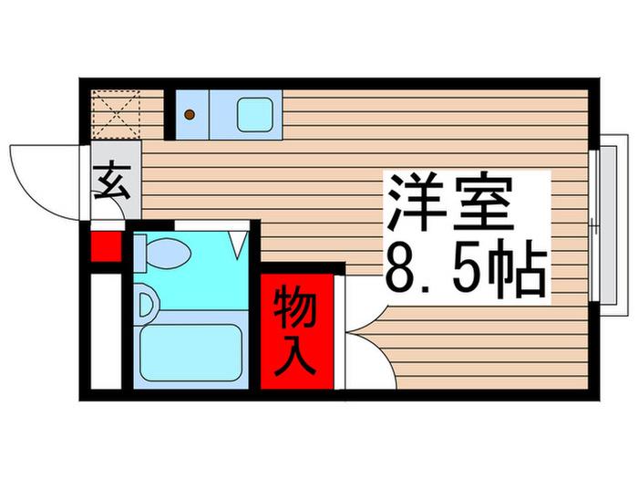 シャトーテル寿Ⅰ(ワンルーム/1階)の間取り写真