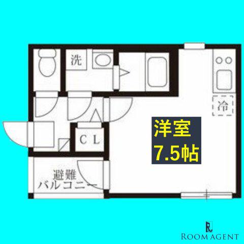 ハーモニーテラス大久手町(1K/1階)の間取り写真