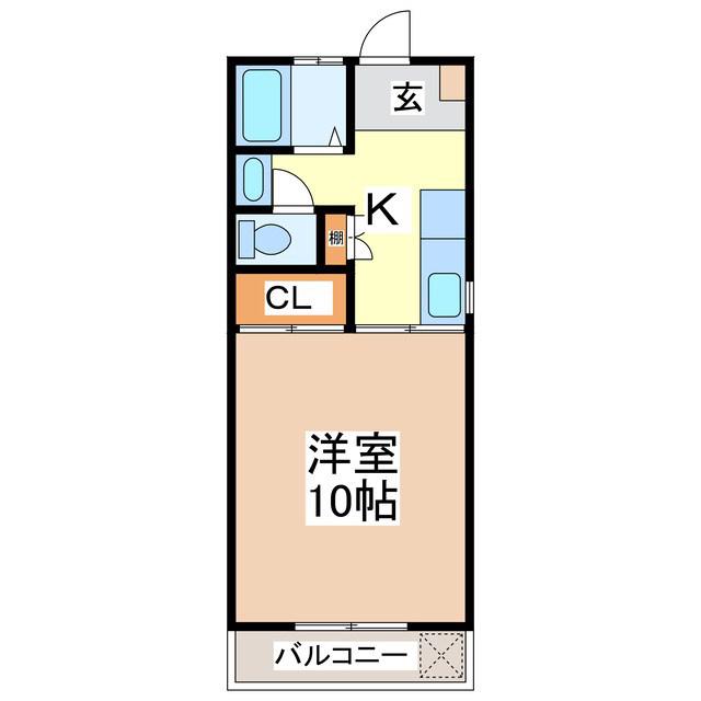 コーポAI(1K/2階)の間取り写真