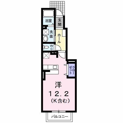 サンハウスIII(ワンルーム/1階)の間取り写真