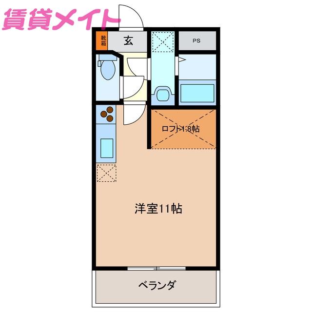 パストラルアベニュー(ワンルーム/1階)の間取り写真