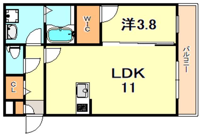 ジーメゾン垂水イースト2(1LDK/1階)の間取り写真