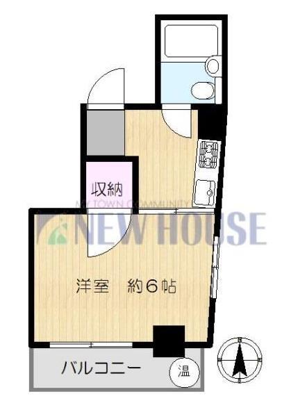 マンション神楽坂(1K/3階)の間取り写真
