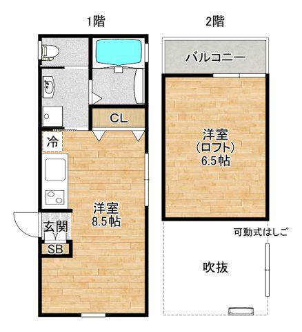 ガーデンヒルズ箕面(1LDK/1階)の間取り写真